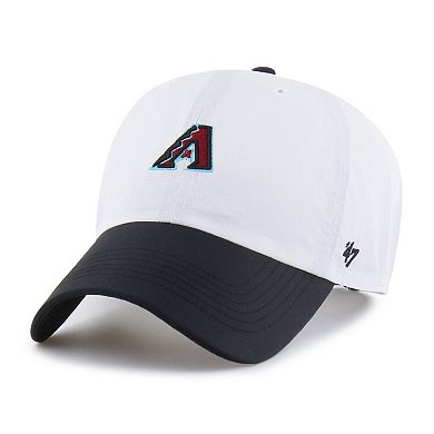 Men's '47 White/Black Arizona Diamondbacks Vista Mini Clean Up brrr Adjustable Hat