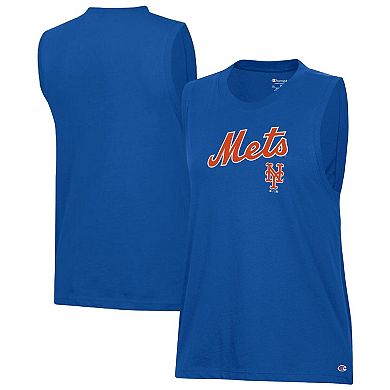 Women's Champion Royal New York Mets Muscle Tank Top