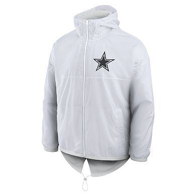 Men's Fanatics White Dallas Cowboys Type Play Down Full-Zip Jacket