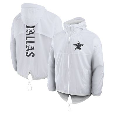 Men's Fanatics White Dallas Cowboys Type Play Down Full-Zip Jacket