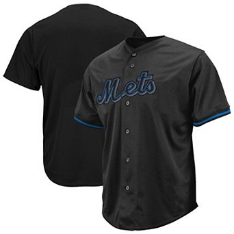 Men's Profile Black New York Mets Big & Tall Pop Fashion Jersey