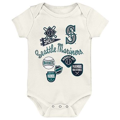 Newborn Outerstuff Seattle Mariners Home Plate 3-Piece Creeper Set