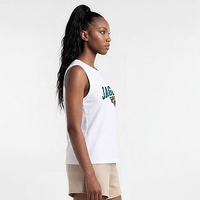 Women's Champion White Jacksonville Jaguars Muscle Tank Top