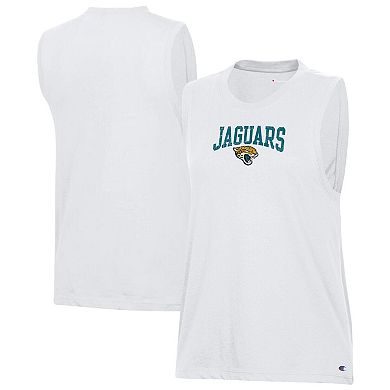 Women's Champion White Jacksonville Jaguars Muscle Tank Top