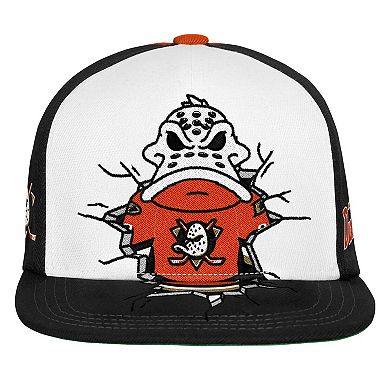 Youth Mitchell & Ness Orange Anaheim Ducks Mascot Snapback Hat