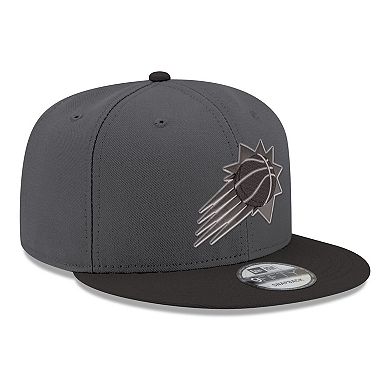 Men's New Era Gray/Black Phoenix Suns Logo 2-Tone 9FIFTY Snapback Hat