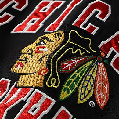 Women's The Wild Collective Black Chicago Blackhawks Original 6 Hooded Blazer