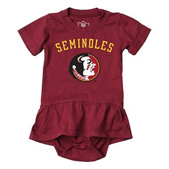 Girls Infant Wes & Willy Wine Florida State Seminoles Skirted Bodysuit