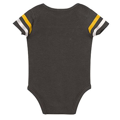 "Newborn Outerstuff Brown San Diego Padres Up One Three-Piece Bodysuit, Bib & Booties Set"