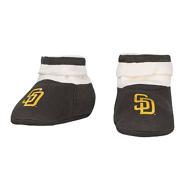 "Newborn Outerstuff Brown San Diego Padres Up One Three-Piece Bodysuit, Bib & Booties Set"