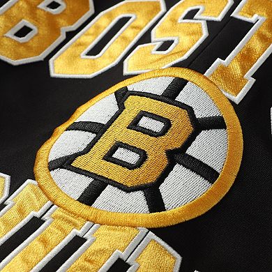 Women's The Wild Collective Black Boston Bruins Original 6 Hooded Blazer