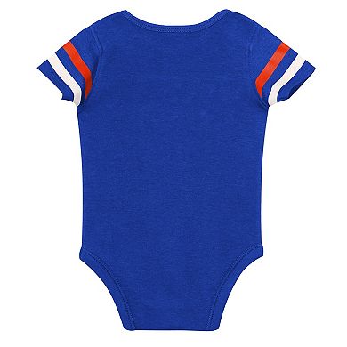 "Newborn Outerstuff Royal New York Mets Up One Three-Piece Bodysuit, Bib & Booties Set"