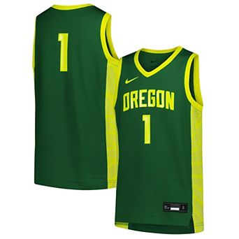 Youth Nike #1 Green Oregon Ducks Replica Basketball Jersey