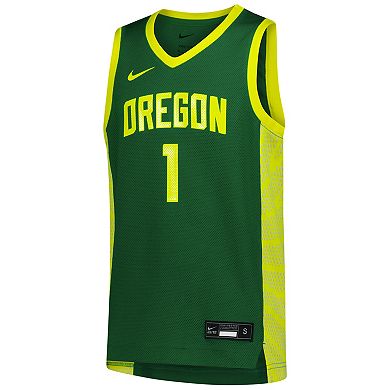 Youth Nike #1 Green Oregon Ducks Replica Basketball Jersey