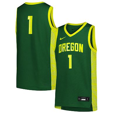 Youth Nike #1 Green Oregon Ducks Replica Basketball Jersey