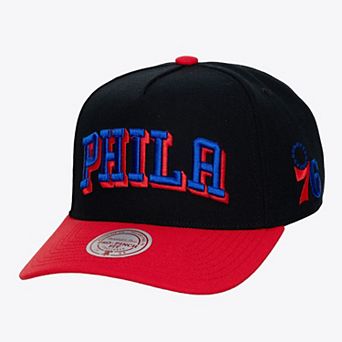 Men's Mitchell & Ness Black Philadelphia 76ers Hardwood Classics Legendary Away Pro-Pinch Adjustable Hat