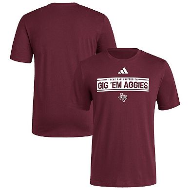 Men's adidas Maroon Texas A&M Aggies Locker Slogan Pre-Game T-Shirt
