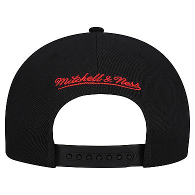 Men's Mitchell & Ness Black Buffalo Sabres Retro Script Colorblock Snapback Hat