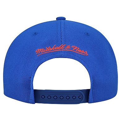 Men's Mitchell & Ness Royal New York Islanders Retro Script Colorblock Snapback Hat