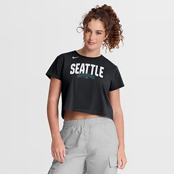 Women's Nike Black Seattle Mariners Mod Cropped T-Shirt