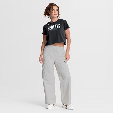 Women's Nike Black Seattle Mariners Mod Cropped T-Shirt