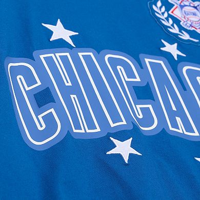 Women's Mitchell & Ness Royal Chicago Cubs Pep Rally Cropped Boxy T-Shirt
