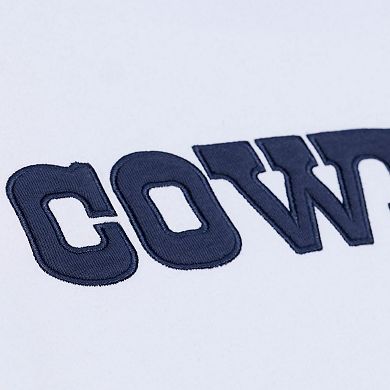 Men's Mitchell & Ness White Dallas Cowboys White Out Fleece Sweatshirt