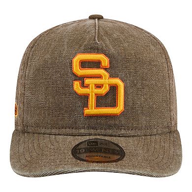 Men's New Era Brown San Diego Padres Throwback Denim Classic 19TWENTY Adjustable Hat