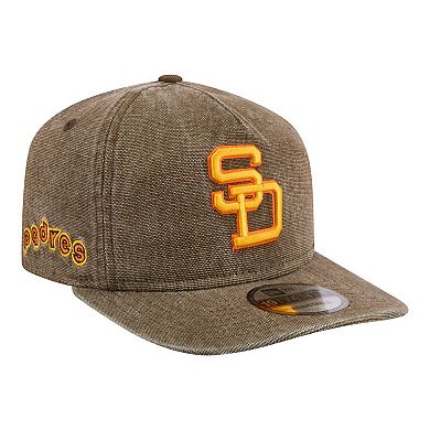 Men's New Era Brown San Diego Padres Throwback Denim Classic 19TWENTY Adjustable Hat