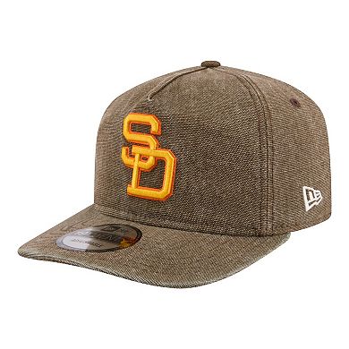 Men's New Era Brown San Diego Padres Throwback Denim Classic 19TWENTY Adjustable Hat