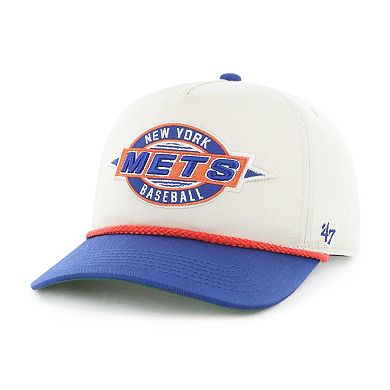 Youth '47 Natural/Royal New York Mets Frame Out Hitch Adjustable Hat