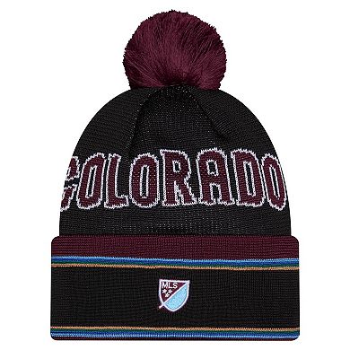 Men's New Era Black Colorado Rapids 2026 Jersey Hook Cuffed Pom Knit Hat