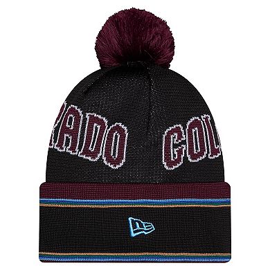 Men's New Era Black Colorado Rapids 2026 Jersey Hook Cuffed Pom Knit Hat