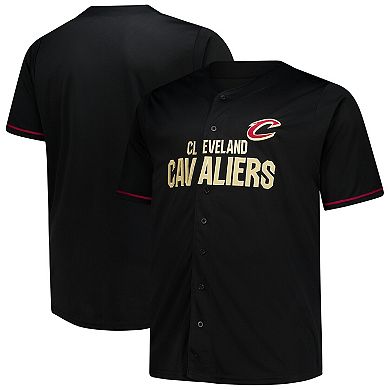Men's Fanatics Black Cleveland Cavaliers Big & Tall Pop Full-Button Jersey