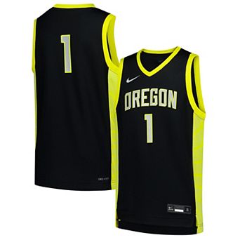 Youth Nike #1 Black Oregon Ducks Replica Basketball Jersey