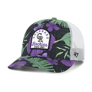 Men's '47 Black Colorado Rockies Tei Beachside Adjustable Trucker Hat