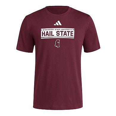 Men's adidas Maroon Mississippi State Bulldogs Locker Slogan Pre-Game T ...