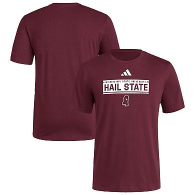 Men's adidas Maroon Mississippi State Bulldogs Locker Slogan Pre-Game T ...