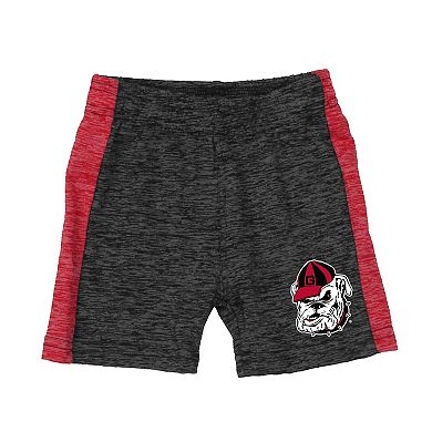 Infant Wes & Willy Red Georgia Bulldogs Cloudy Yarn Bodysuit & Shorts Set