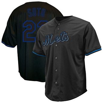Men's Profile Juan Soto Black New York Mets Big & Tall Pop Fashion Jersey