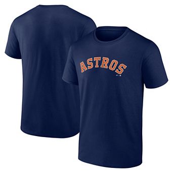 Men's Logo Athletic Navy Houston Astros Wordmark T-Shirt