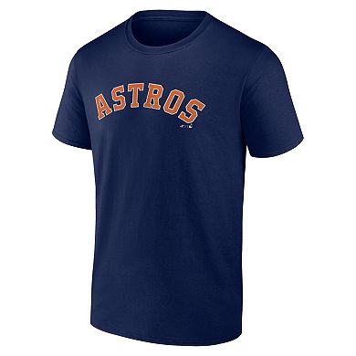 Men's Logo Athletic Navy Houston Astros Wordmark T-Shirt