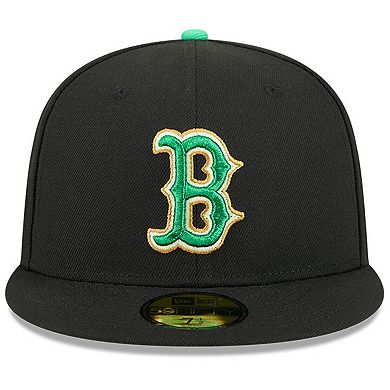 Men's New Era Black Boston Red Sox 2026 St. Patrick's Day 59FIFTY Fitted Hat