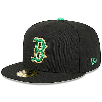 Men's New Era Black Boston Red Sox 2026 St. Patrick's Day 59FIFTY Fitted Hat