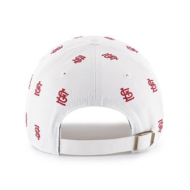 Women's '47 White St. Louis Cardinals Confetti Clean Up Adjustable Hat