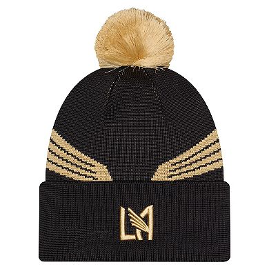Men's New Era Black LAFC 2026 Jersey Hook Cuffed Knit Hat with Pom