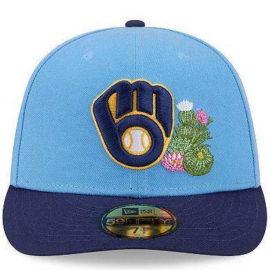 Men's New Era Light Blue/Navy Milwaukee Brewers 2026 Spring Training 59FIFTY Fitted Hat