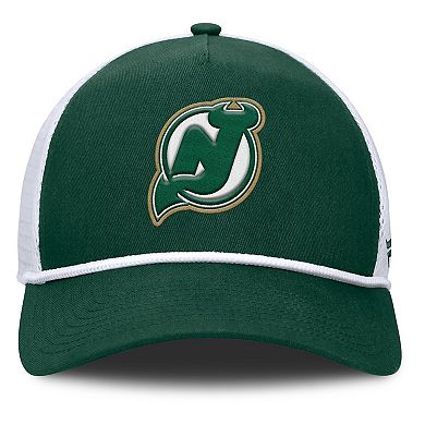 Men's Fanatics Green/White New Jersey Devils Bermuda A-Frame Adjustable Hat