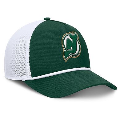 Men's Fanatics Green/White New Jersey Devils Bermuda A-Frame Adjustable Hat