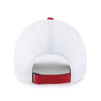 Men's '47 White/Red Cincinnati Reds Vista Mini Clean Up brrr Adjustable Hat